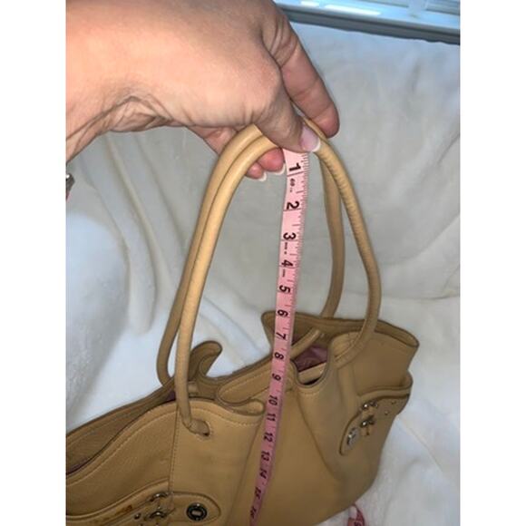 Cole Haan Women's Beige Tote Bag Pebbled Leather Shoulder‎ Handbag - Picture 7 of 9